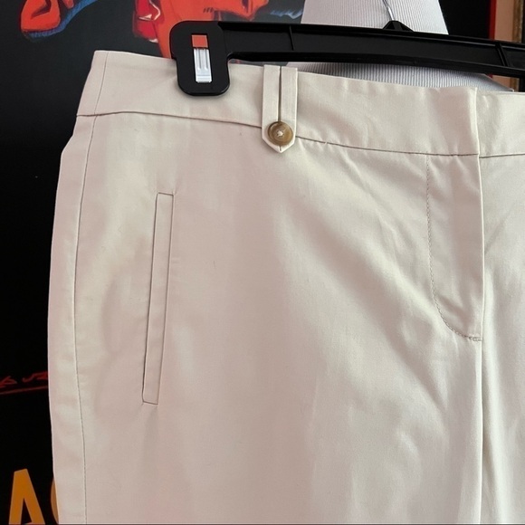 Ann Taylor Loft: Light Khaki Straight Legged Business Casual Cropped Capris/Trou - Picture 3 of 8